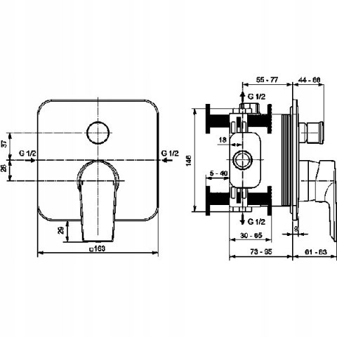 Ideal Standard Zestaw prysznicowy podtynkowy Tesi 6w1 KOMPLET Ideal Standard Zestaw prysznicowy podtynkowy Tesi 6w1 KOMPLET