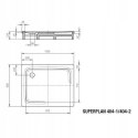 Kaldewei Superplan 404-1 Brodzik prostokątny 90x100 cm 430400013001