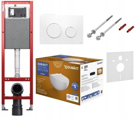 Zestaw podtynkowy wąski 32 cm WC TECE Duravit Miska Stelaż 6w1 biały Zestaw podtynkowy wąski 32 cm WC TECE Duravit Miska Stelaż 6w1 biały