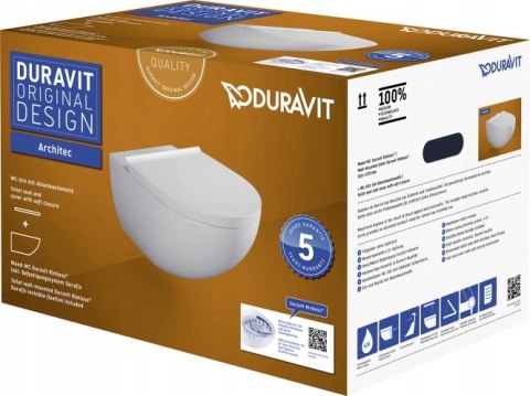 Duravit Architec Miska WC Rimless z deską komplet Duravit Architec Miska WC Rimless z deską komplet