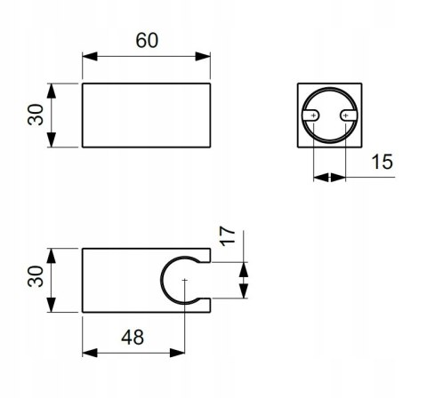 Ideal Standard Conca Uchwyt ścieny na słuchawkę Ideal Standard Conca Uchwyt ścieny na słuchawkę