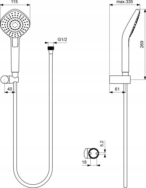 Ideal Standard Idealrain Zestaw Punktowy B2240AA Ideal Standard Idealrain Zestaw Punktowy B2240AA