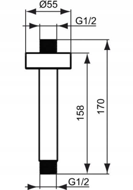 Ideal Standard Ramię Sufitowe Deszczownicy B9446AA Ideal Standard Ramię Sufitowe Deszczownicy B9446AA