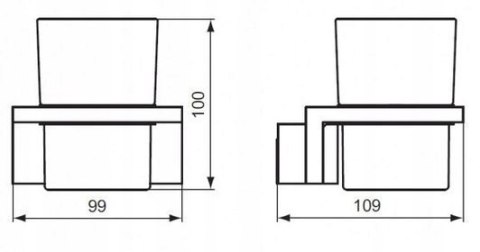 Ideal Standard Strada Szklany pojemnik z uchwytem Ideal Standard Strada Szklany pojemnik z uchwytem