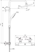 Ideal Standard Zestaw prysznicowy natynkowy TERMOSTAT