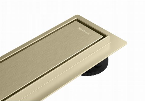 Odpływ liniowy Merflow 2w1 ruszt odwracalny 800mm złoty szczotkowany Odpływ liniowy Merflow 2w1 ruszt odwracalny 800mm złoty szczotkowany