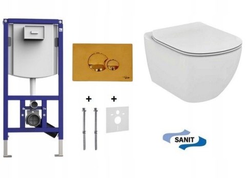 Stelaż podtynkowy Sanit Złoty + Ideal Standard WC Stelaż podtynkowy Sanit Złoty + Ideal Standard WC
