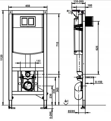 Stelaż podtynkowy Sanit Złoty + Ideal Standard WC Stelaż podtynkowy Sanit Złoty + Ideal Standard WC