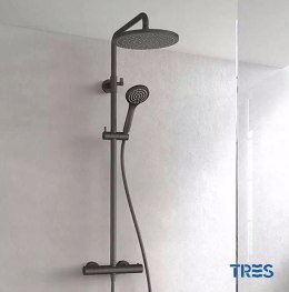 TRES Zestaw prysznicowy BASE PLUS czarny