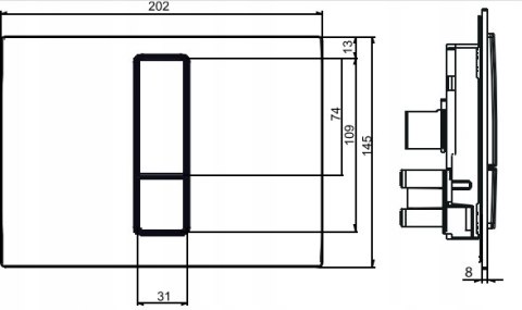 Zestaw podtynkowy WC SANIT Stelaż Niski 82cm 6w1 Zestaw podtynkowy WC SANIT Stelaż Niski 82cm 6w1