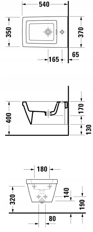 Bidet 2nd Floor z powłoką WonderGliss 22351500001 Bidet 2nd Floor z powłoką WonderGliss 22351500001
