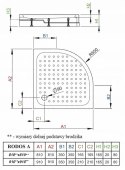 Brodzik półokrągły RADAWAY Patmos A Compact 90x90
