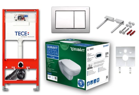 DURAVIT 6w1 Stelaż TECE Miska Rimless, przycisk DURAVIT 6w1 Stelaż TECE Miska Rimless, przycisk