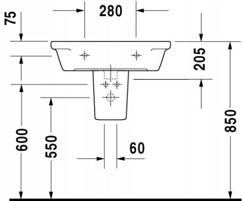 DURAVIT Starck 2 Umywalka 65x51 cm 04116500001 DURAVIT Starck 2 Umywalka 65x51 cm 04116500001