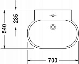 Duravit Foster umywalka 3-otworowa 041970
