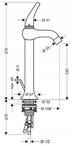 HANSGROHE AXOR TERRANO bateria umywalkowa Satinox HANSGROHE AXOR TERRANO bateria umywalkowa Satinox