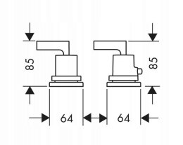 HANSGROHE CITTERIO Bateria wannowa 39482000