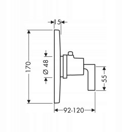 HANSGROHE CITTERIO Bateria z termostatem 39711000