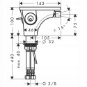 HANSGROHE MASSAUD Bateria bidetowa 18210000