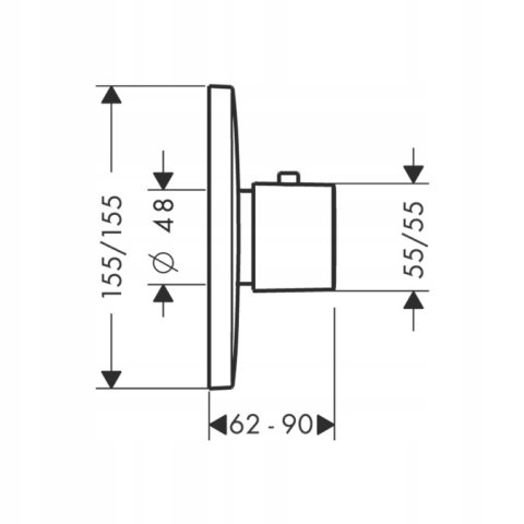 HANSGROHE PURAVIDA Bateria termostatyczna 15770400 HANSGROHE PURAVIDA Bateria termostatyczna 15770400