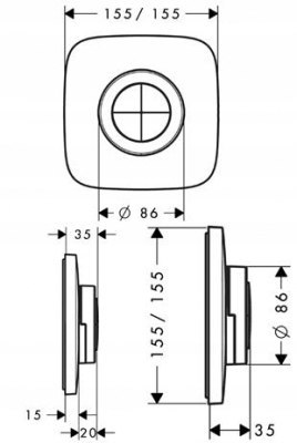 HANSGROHE PuraVida zawór iControl mobile 15776000 HANSGROHE PuraVida zawór iControl mobile 15776000