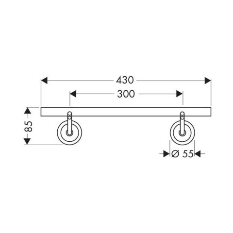 HANSGROHE STARCK Uchwyt łazienkowy 43cm 40830000 HANSGROHE STARCK Uchwyt łazienkowy 43cm 40830000