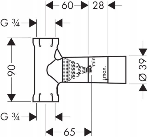 HANSGROHE Zestaw podstawowy zawór odcinający DN20 HANSGROHE Zestaw podstawowy zawór odcinający DN20