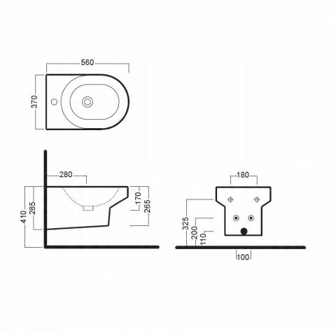 HATRIA Daytime Y0YP01 - Bidet wiszący 56x37 cm HATRIA Daytime Y0YP01 - Bidet wiszący 56x37 cm