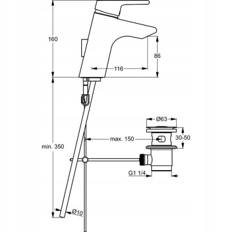 IDEAL STANDARD Bateria umywalkowa i bidetowa 2w1 IDEAL STANDARD Bateria umywalkowa i bidetowa 2w1