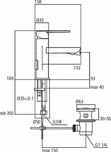 Ideal Standard B0620AA bateria bidetowa GIO Ideal Standard B0620AA bateria bidetowa GIO