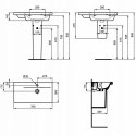 Ideal Standard Connect E136701 umywalka prostokątna 70x38 cm