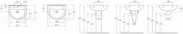 Ideal Standard Eurovit Umywalka podwieszana 55x44 cm biała V154001