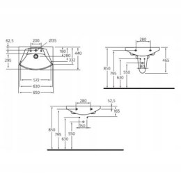 Ideal Standard Motion Umywalka podwieszana 65 cm, biała W890001