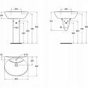 Ideal Standard Oceane 65 - W306001 52cm x 62cm biała