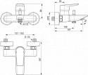 Ideal Standard Tesi Bateria wannowo-prysznicowa ścienna A6583AA