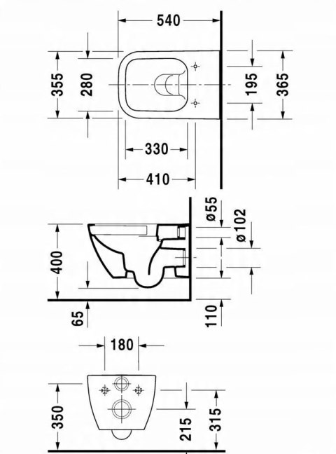 Miska podwieszana WC Duravit Happy D.2 2222090000 Miska podwieszana WC Duravit Happy D.2 2222090000