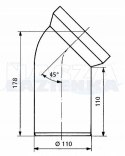 Sanit Kolanko 45 stopni białe VS58102C010000 / 5810201