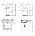 Umywalka Podwieszana 65 cm Ideal Standard J491501 biała