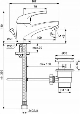 Vidima B3182AA bateria bidetowa Sirius