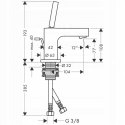 Bateria umywalkowa stojąca Hansgrohe Citterio chrom
