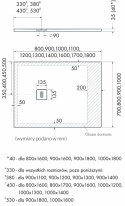 Schedpol brodzik prostokątny Protos Black Stone 80x120 czarny kamień