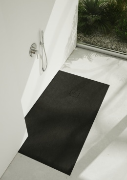 Schedpol brodzik prostokątny Protos Black Stone 80x120 czarny kamień