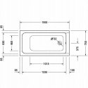 DURAVIT D-Code Wanna prostokątna 150x75 cm 700095000000000