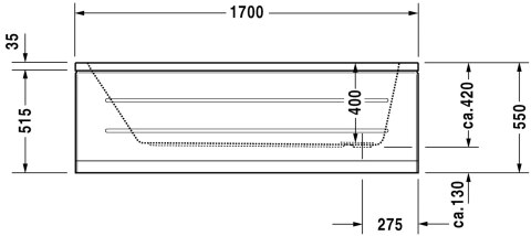DURAVIT Wanna prostokątna D-Code 170x70 cm 700098000000000 DURAVIT Wanna prostokątna D-Code 170x70 cm 700098000000000