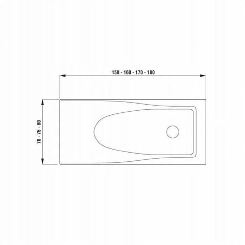 Ideal Standard Wanna First prostokątna 160x70cm T942401 Ideal Standard Wanna First prostokątna 160x70cm T942401