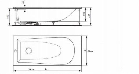 Ideal Standard Wanna First prostokątna 180x80cm T943501 Ideal Standard Wanna First prostokątna 180x80cm T943501