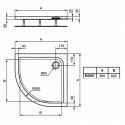 Ideal Standard brodzik półokrągły 80x80 niski SLIM Ultra Flat