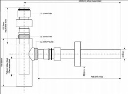 Mcalpine Syfon Umywalkowy dekoracyjny CA32EU-CB 32 mm