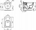 Miska podwieszana WC Rimless Ideal Standard I Life B z deską slim