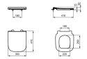 Miska podwieszana WC Rimless Ideal Standard I.Life S z deską